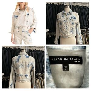 Veronica Beard Kinley Acid Wash Denim Jacket